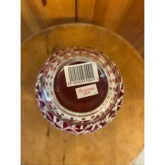 Mosiac Crackled Glass Vase  Biedermann India (5757) - Picture 6 of 7